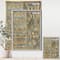 Designart - Gold Geometric Tapestry III - Modern & Transitional Canvas in Gold Frame